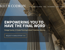 Tablet Screenshot of codronlaw.com